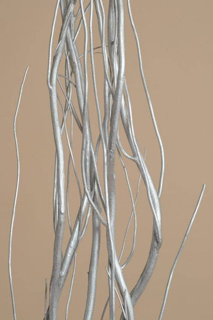 5-6 Ft Natural Curly Willow Silver Pkg/5