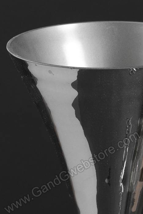 6" X 23.75" Reversible Zoe Glass Vase Clear/mirror