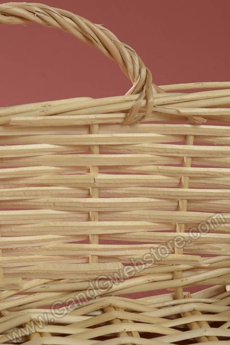 16" X 12.5" X 4.5" Rectangular Willow Basket Natural