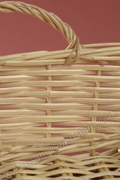 16" X 12.5" X 4.5" Rectangular Willow Basket Natural