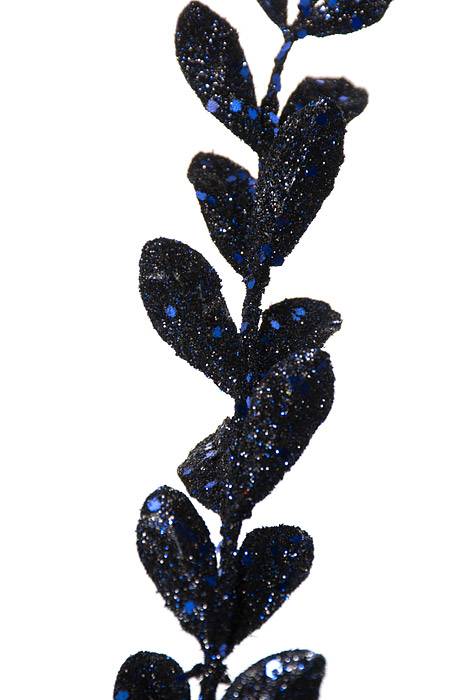 23&quot; Glitter/sequin Boxwood Spray Midnight Blue