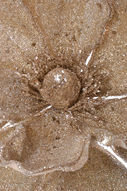 24" Micro Beaded/Sequins Magnolia Stem Champagne