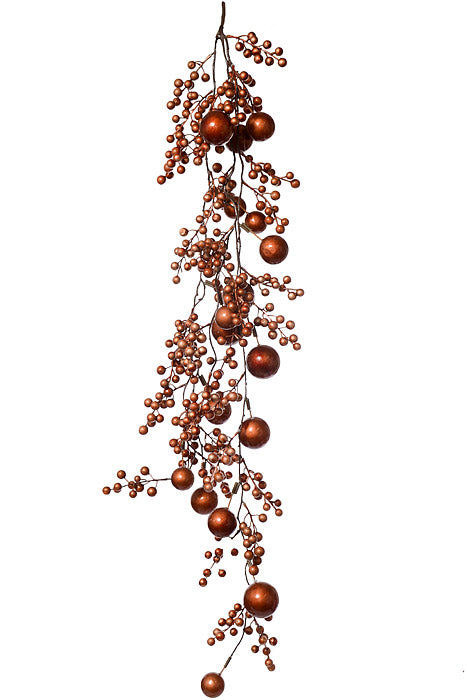48&quot; Metallic Berry Ball Hanger Copper