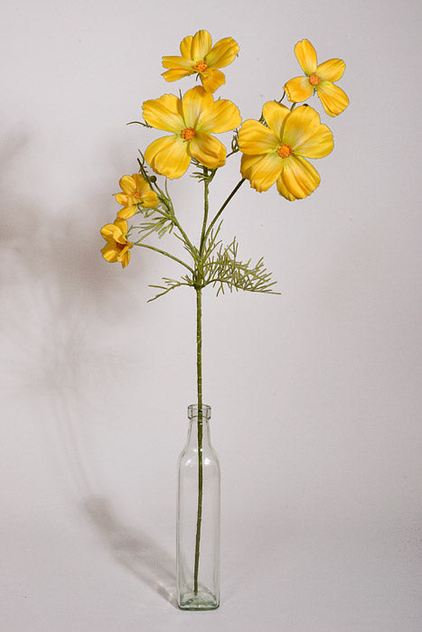 29.5" Silk Cosmos Spray Yellow
