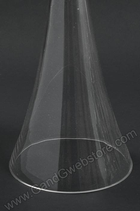 6" X 23.75" Reversible Zoe Glass Vase Clear/mirror