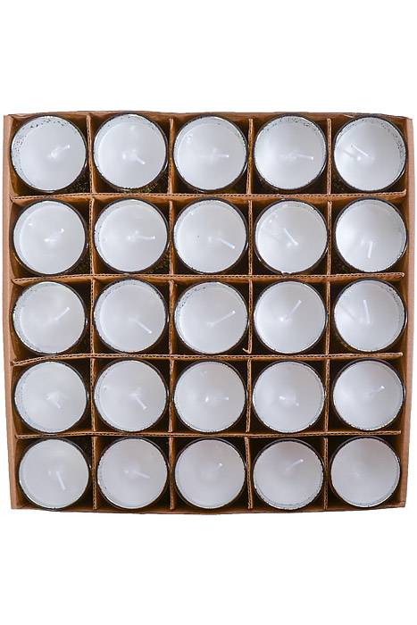 2.5" X 2" Mercury Glass Votive W/candle Gold Pkg/25