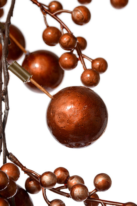 48&quot; Metallic Berry Ball Hanger Copper