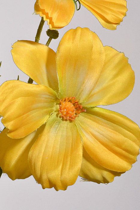 29.5" Silk Cosmos Spray Yellow