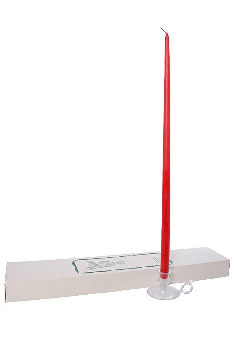 24" Patrician Taper Red Candle Box/12