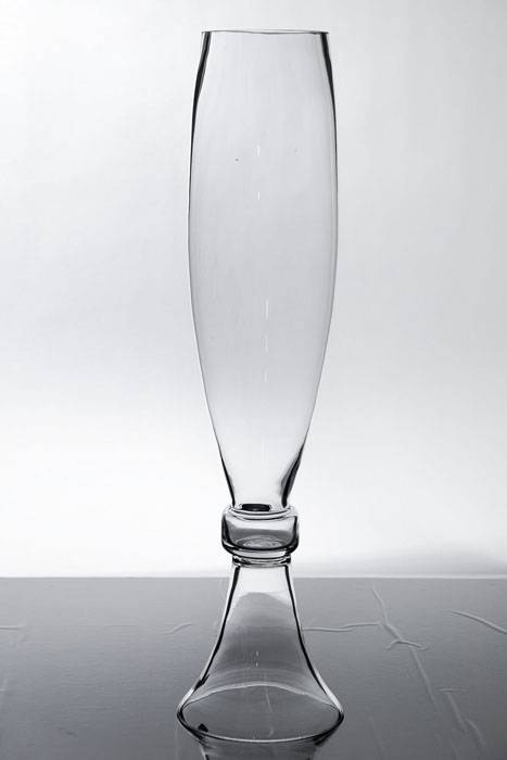 23" Reversible Glass Vase Clear