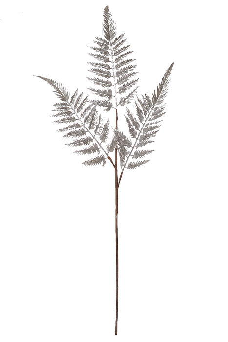 39.5" Metallic Fern Leaf Spray Silver
