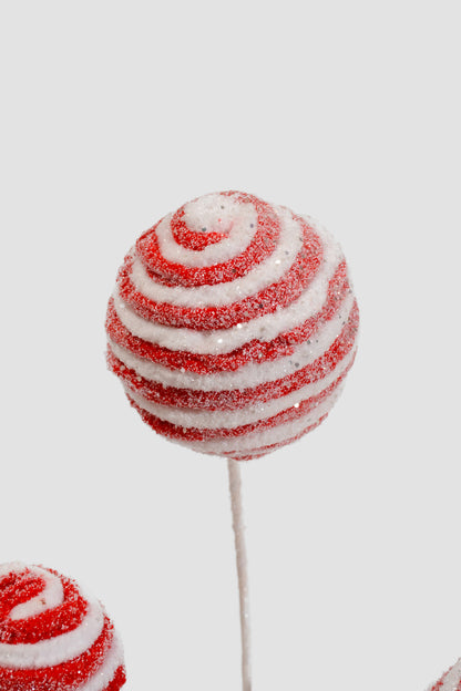 28" Ball Spray Red/White