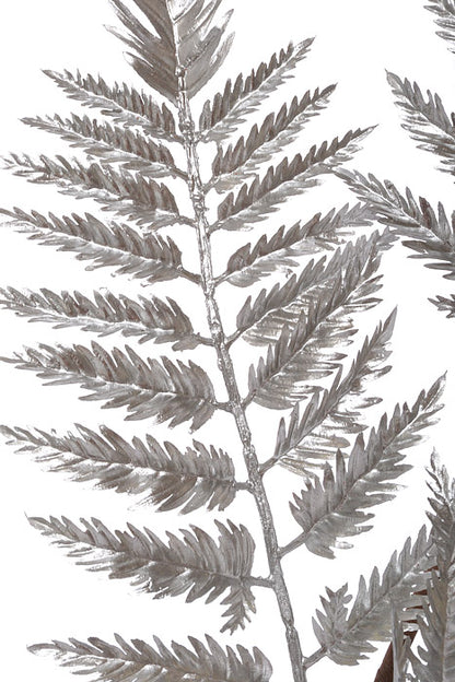 39.5" Metallic Fern Leaf Spray Silver