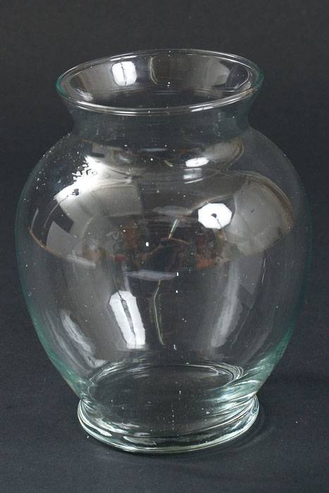 2.5&quot; X 6.5&quot; Ginger Glass Vase Crystal Clear