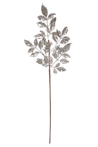 36.25" Metallic Leaf Spray Silver