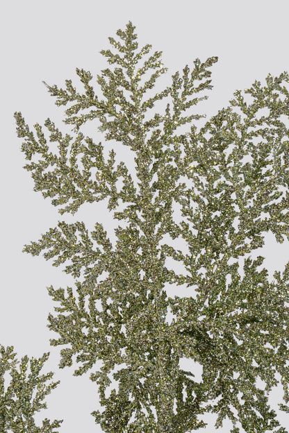 19" Incense Cedar Glittered Spray Sage