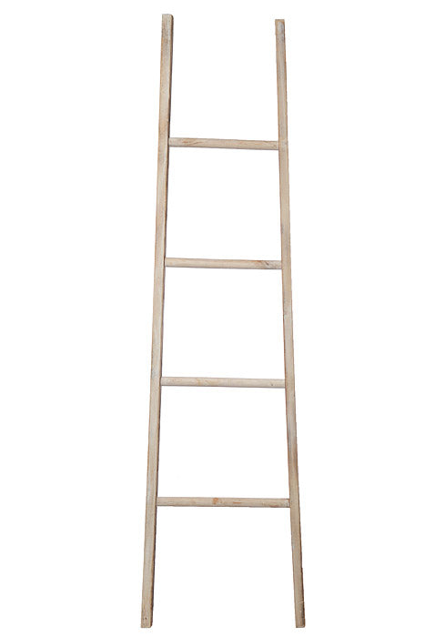 60" Wood Ladder White