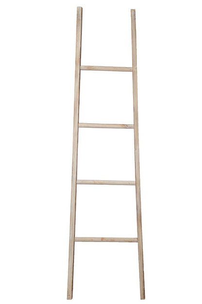 60" Wood Ladder White