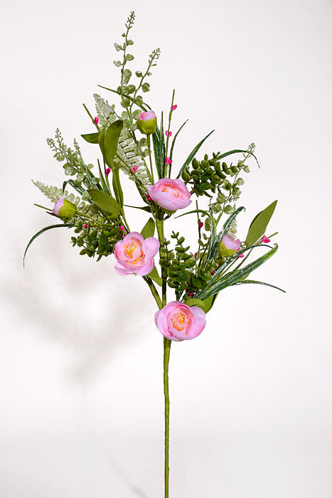 26.5&quot; Silk Ranunculus Spray Pink