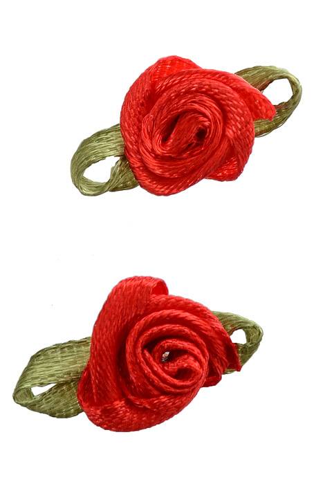 3/4" Ribbon Rose Red Pkg/12