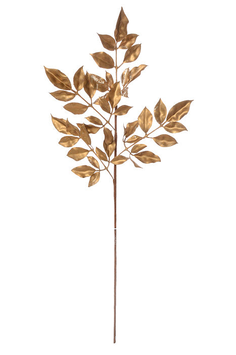 36.25" Metallic Leaf Spray Gold