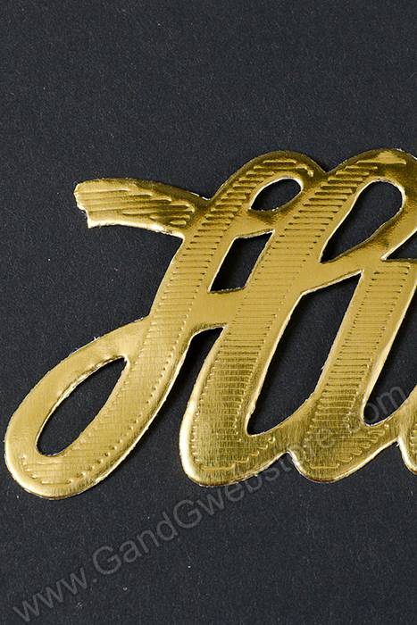 1.5" Large Paper "husband" Gold Pkg/10