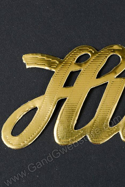 1.5" Large Paper "husband" Gold Pkg/10