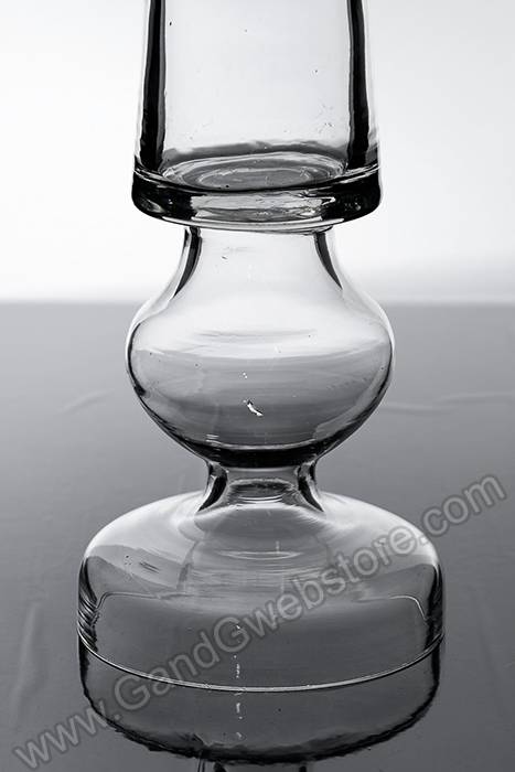 7&quot; X 5.25&quot; X 23.5&quot; Glass Vase Clear