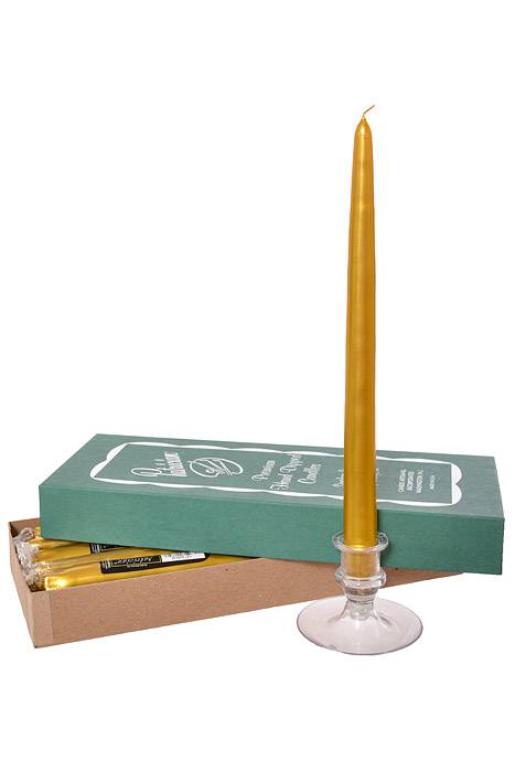 12" Patrician Metallic Taper Gold Box/12