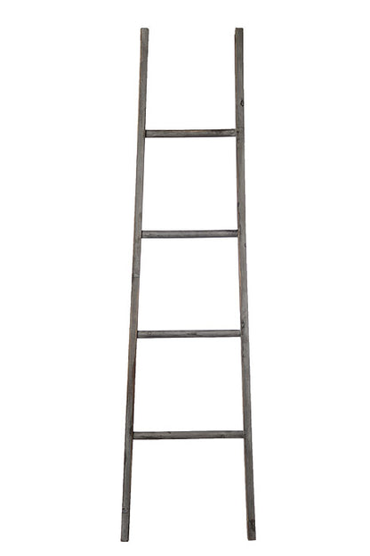 60" Wood Ladder Gray