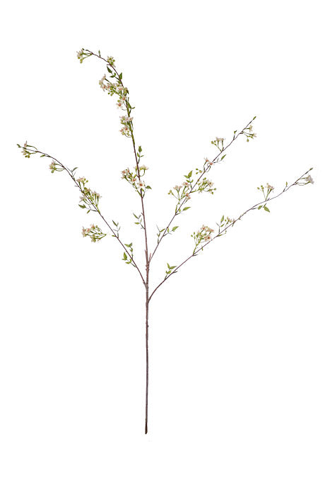 40&quot; Silk Wax Flower Spray Cream