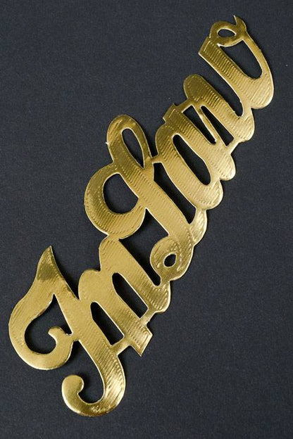 1.75" Large Paper "in Law" Gold Pkg/10