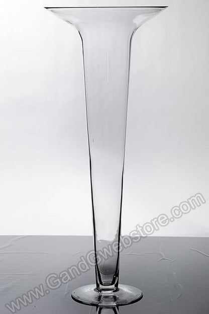 10" X 6" X 24" Glass Vase Clear