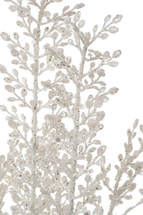 24" Glitter/ Sequin Artemesia Bush White