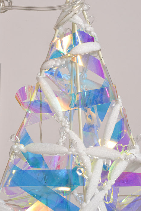 16" 5 Points Iridescent Star W/Light White