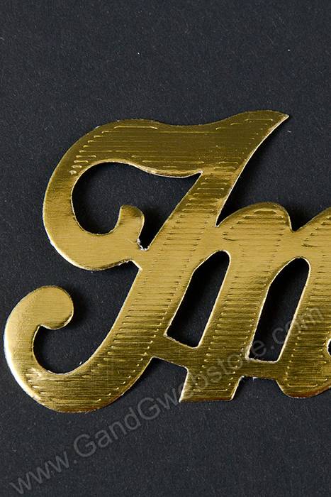 1.75" Large Paper "in Law" Gold Pkg/10