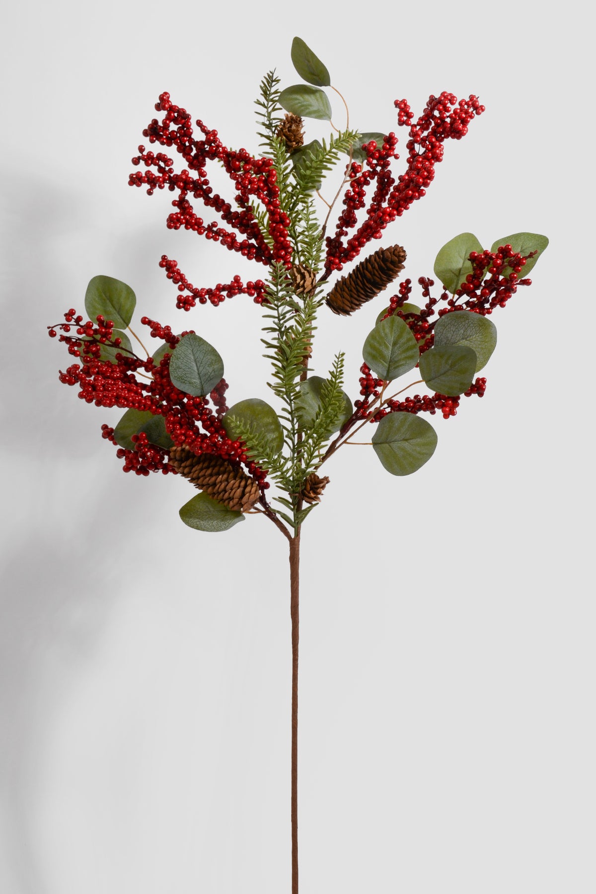 32" Eucalyptus Berry Spray Red