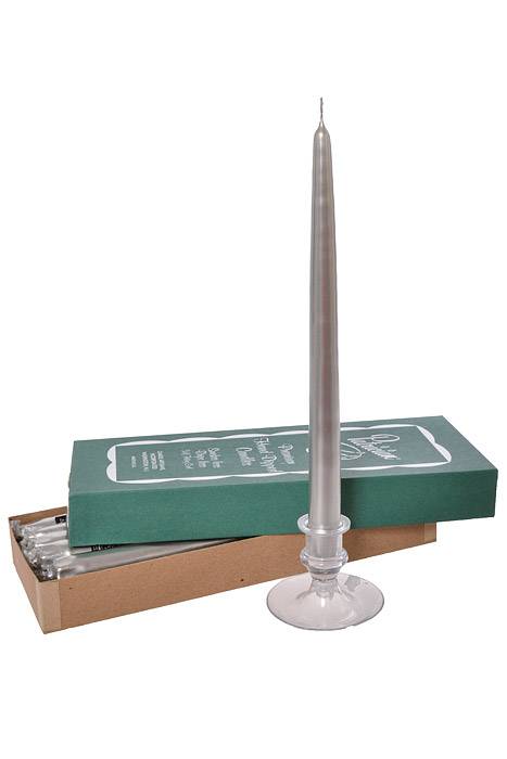 12" Patrician Metallic Taper Silver Box/12