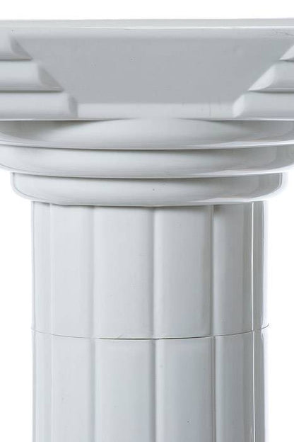 12" X 35" Plastic Pillar Stand White