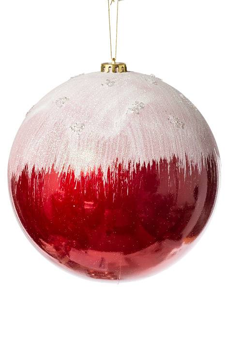 200mm Plastic Ball W/snow Red