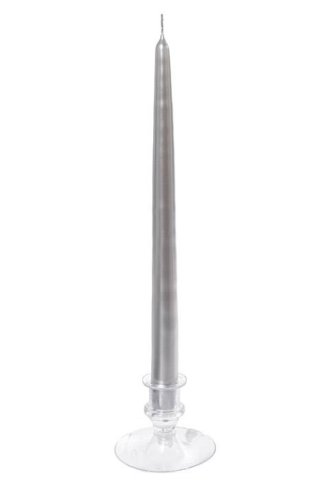 12" Patrician Metallic Taper Silver Box/12