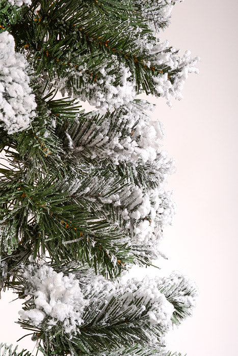 9Ft Snowy Pine Garland Green/White
