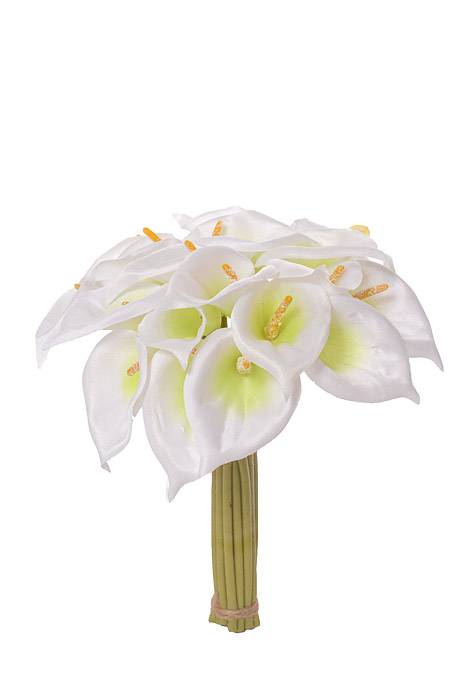 9" Silk Calla Lily Bunch White