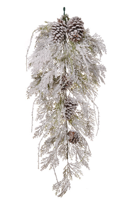 30" Snow Cedar Pinecone (Green)