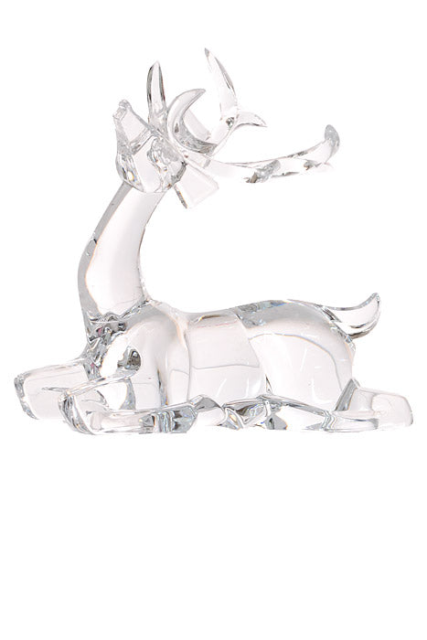 8" Acrylic Laying Deer Clear