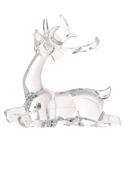 8" Acrylic Laying Deer Clear