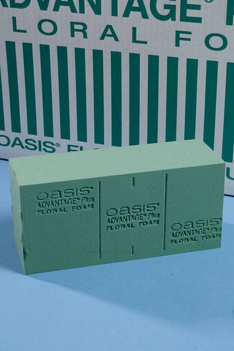 3" X 4" X 9" Advantage Plus Floral Foam Green OASIS Pkg/48