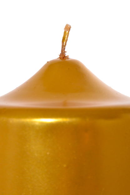 2.8" X 6" Patrician Pillar Candle Gold