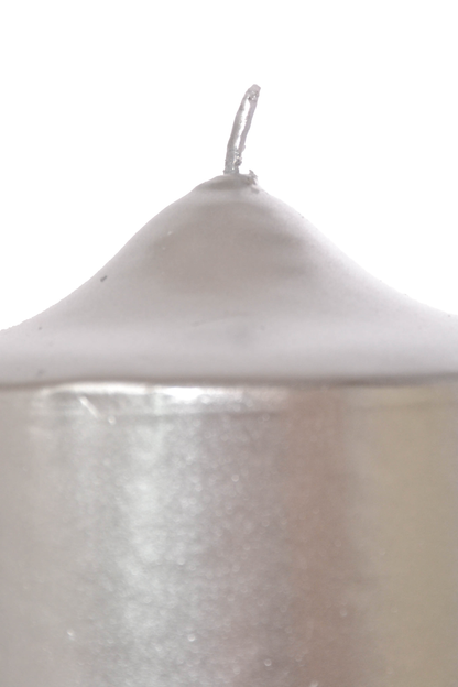 2.8" X 6" Patrician Pillar Candle Silver