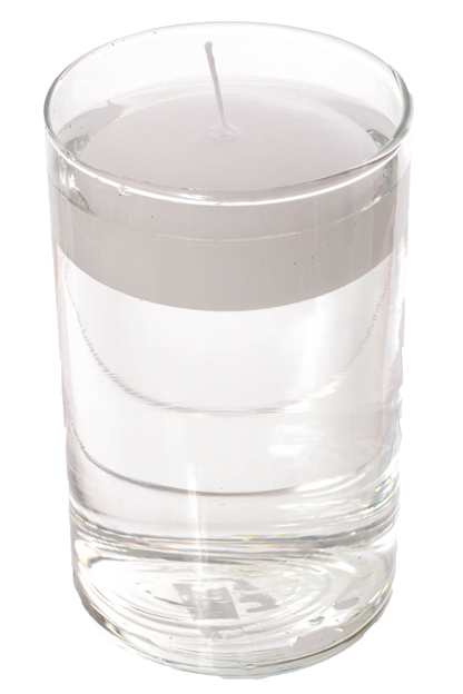 3" Floating Candle Disc White